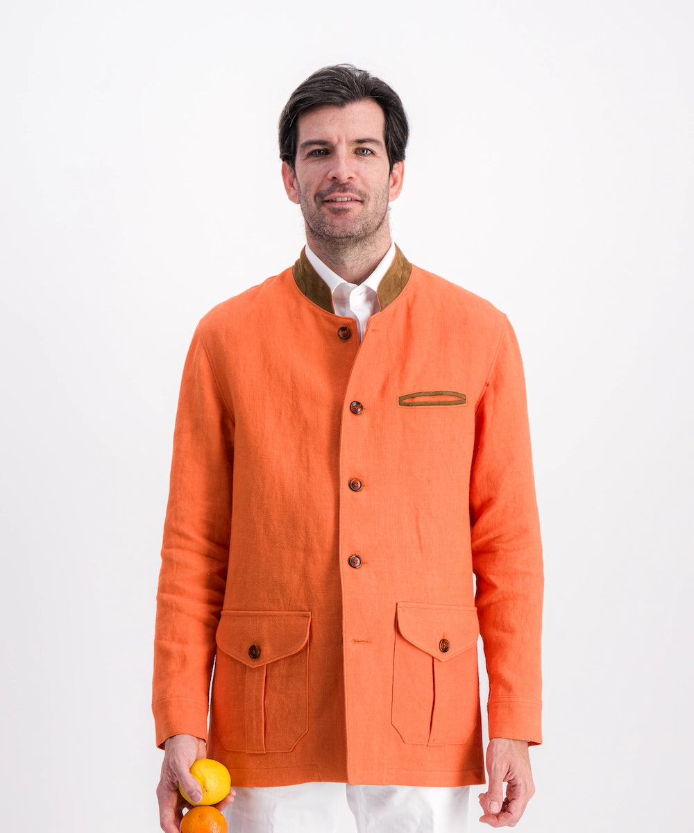Veste 100% Lin inspirée des vestes autrichiennes