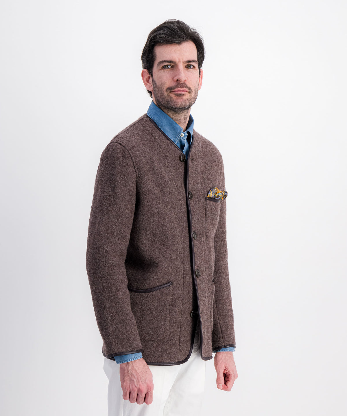 Veste inspirée de la canadienne de longueur ¾ en laine