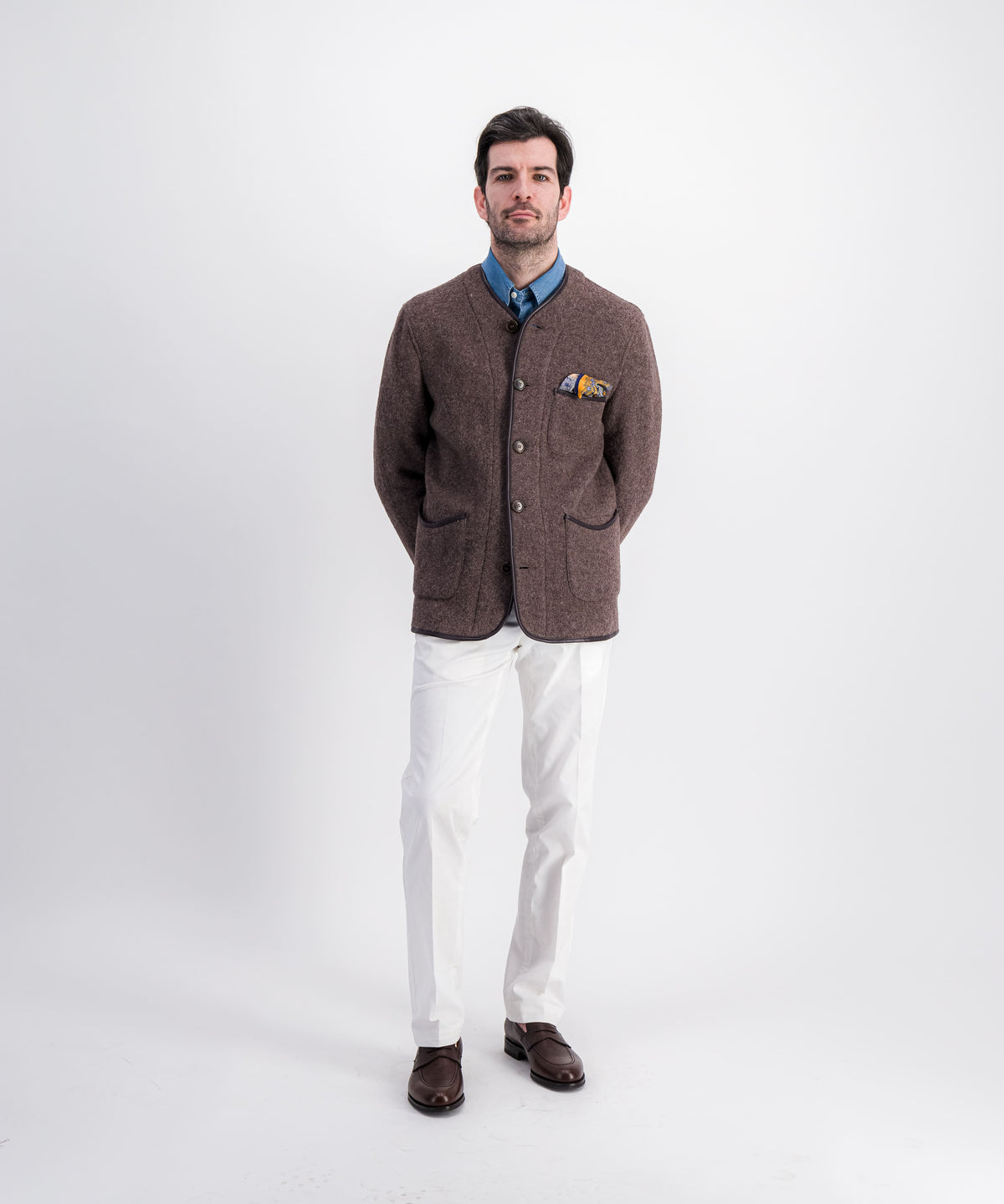 Veste inspirée de la canadienne de longueur ¾ en laine
