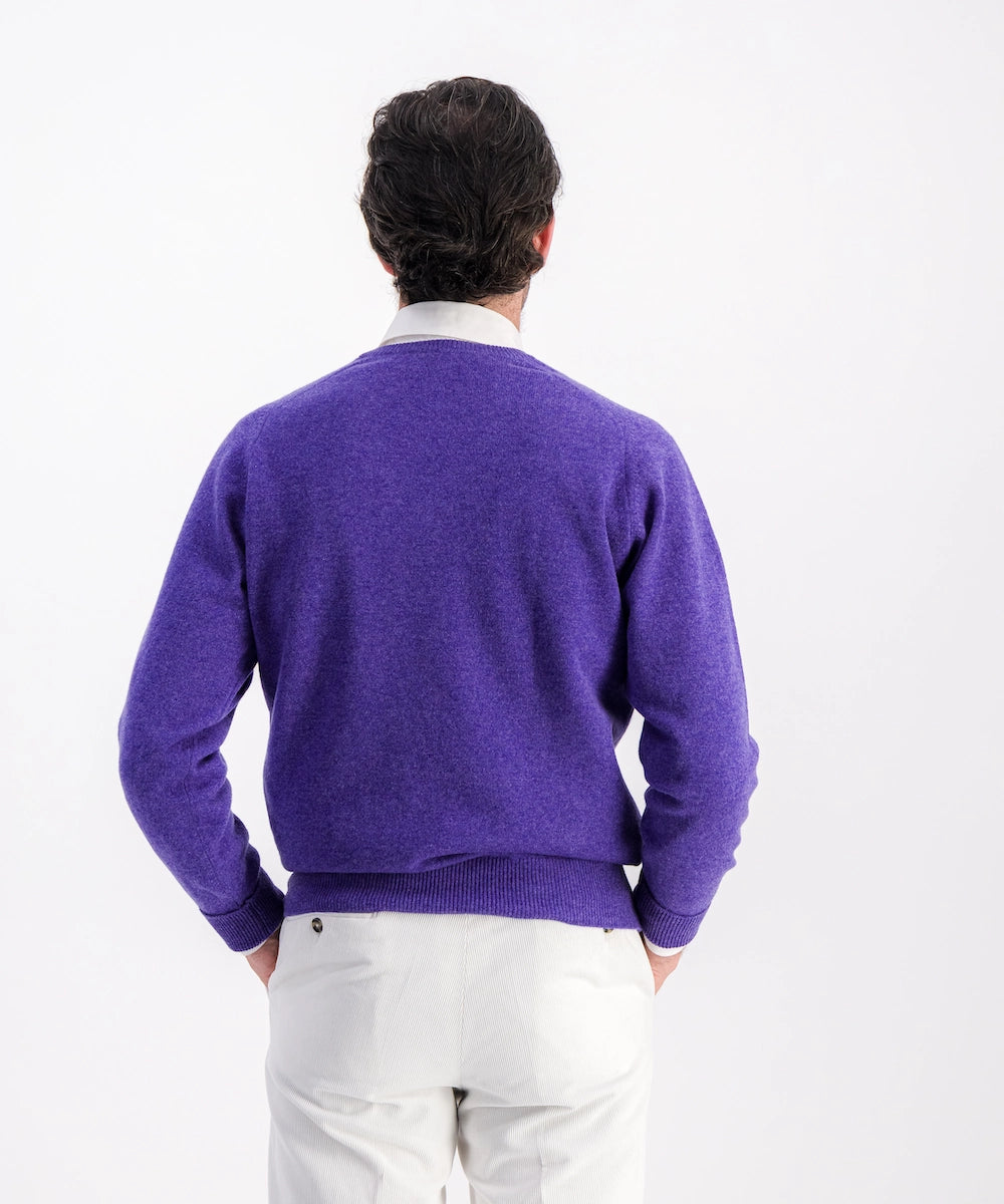 Pull col V 100% laine d'agneau