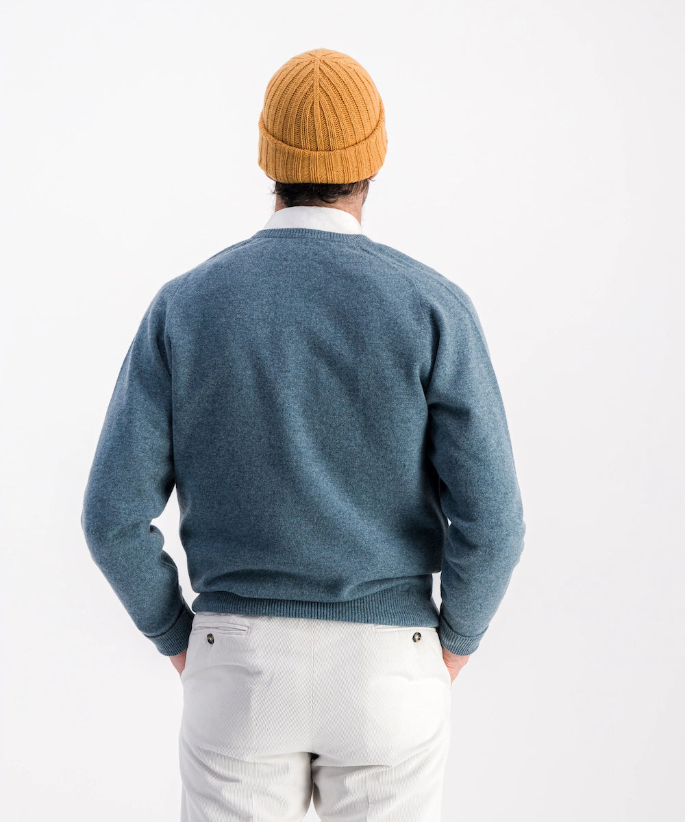 Pull col V 100% laine d'agneau
