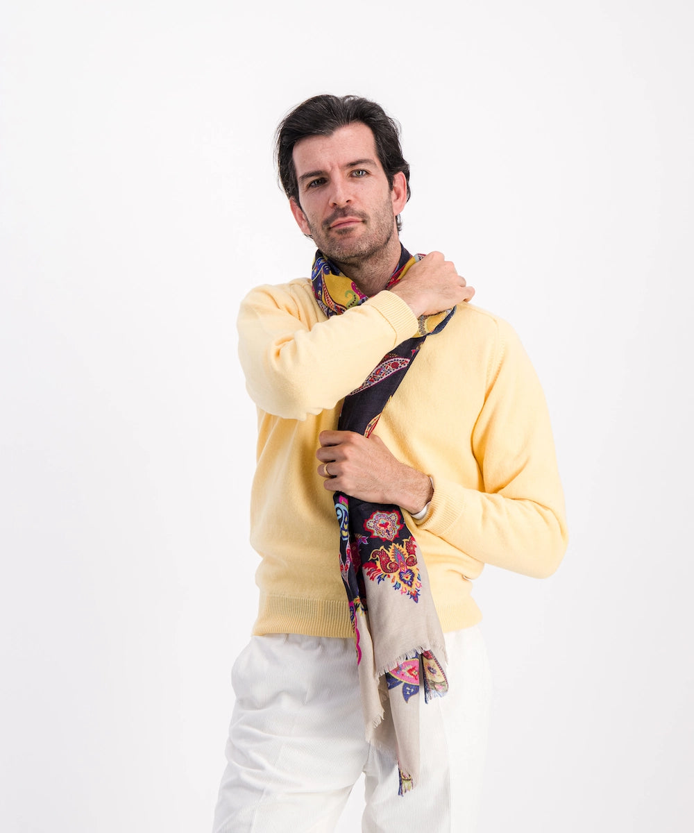 Pull col V 100% laine d'agneau