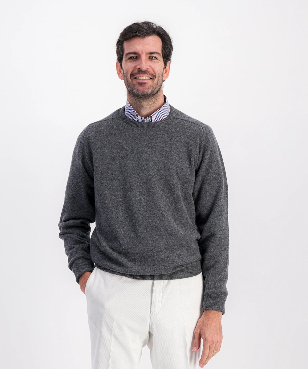 Pull col rond 100% laine d'agneau
