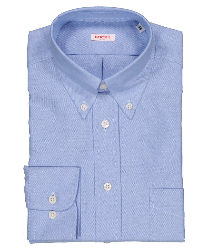 Chemise col boutonné poignets simples