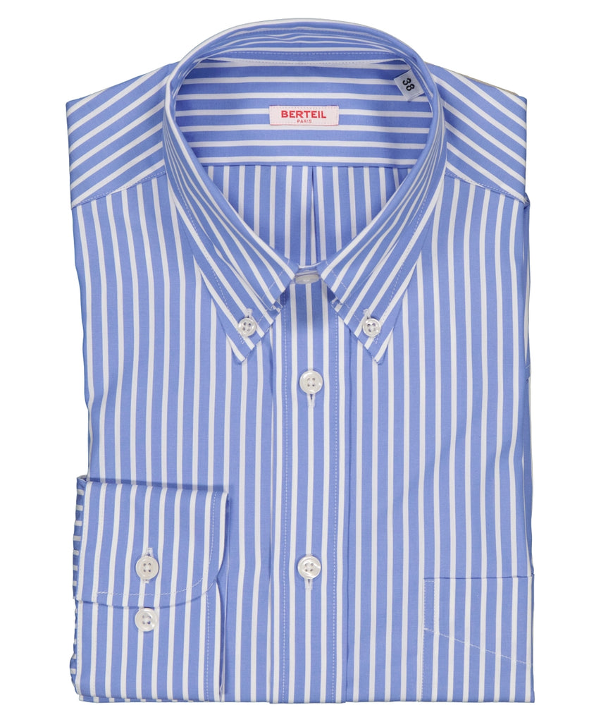 Chemise col boutonné poignets simples