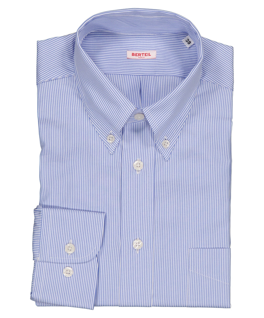 Chemise col boutonné poignets simples