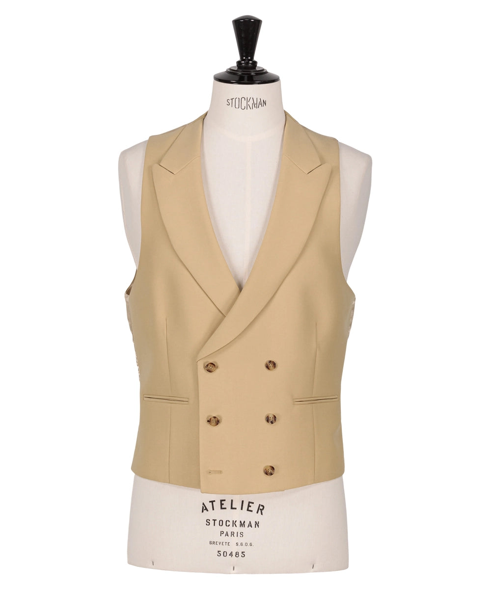 Gilet de cérémonie croisé de couleur jaune