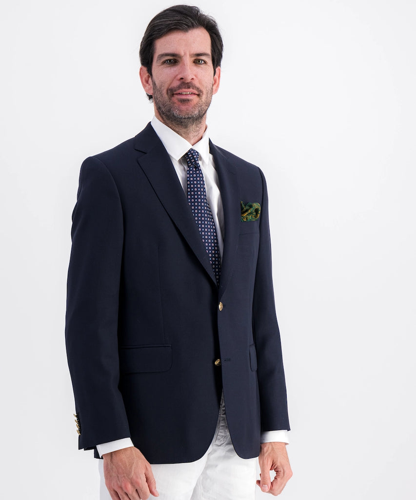 Blazer marine droit coupe classique