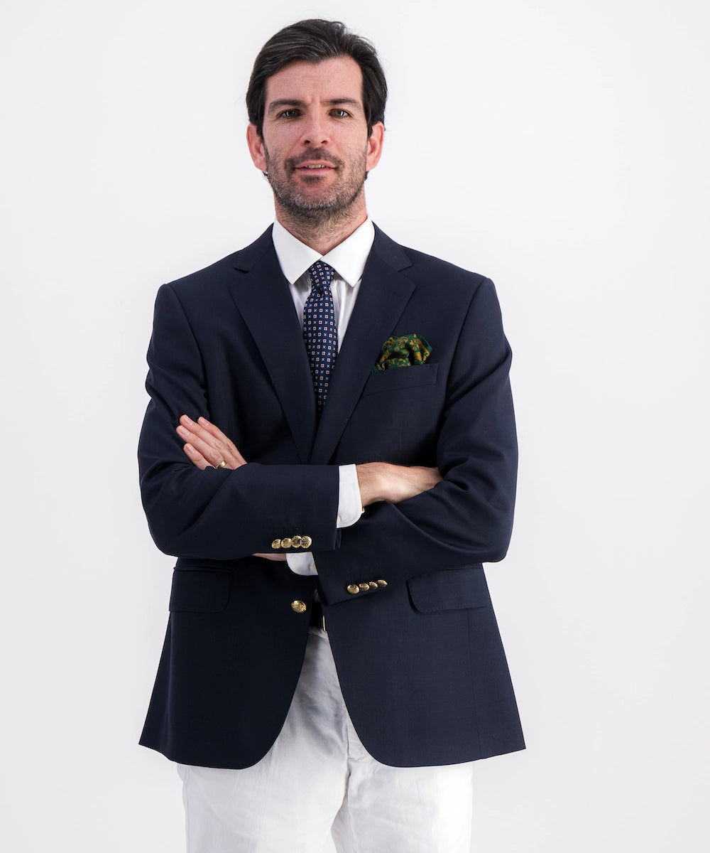 Blazer marine droit coupe classique