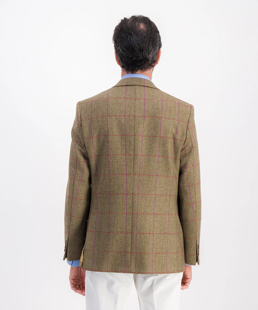 Veste doublée en tweed 100% laine