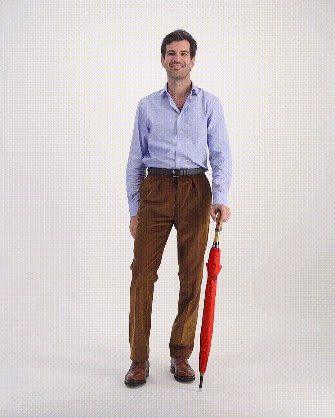 Pantalon en velours à moyennes côtes 