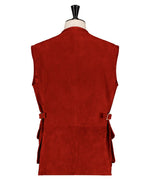 Veste sans manche, en cuir (veau velours)