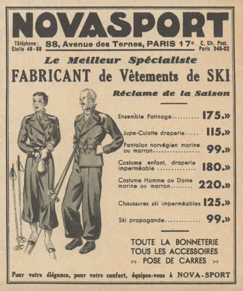 Annonce historique Novasport