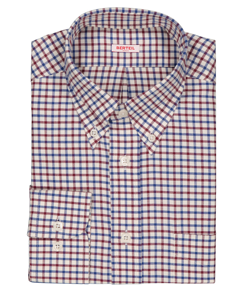 Chemise col boutonné poignets simple