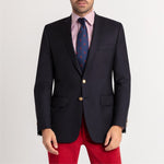 Blazer droit 2 boutons marine berteil