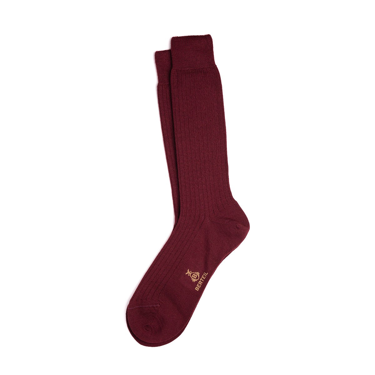 Thin burgundy merino socks