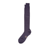 Long thin merino socks in anthracite