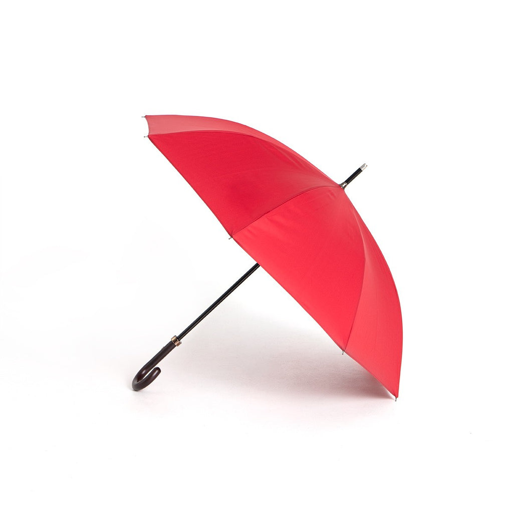 Parapluie traditionnel rouge manche foncé Berteil