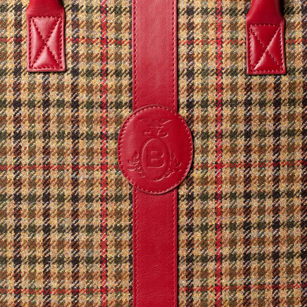 Weekender Tweed-Cuir rouge berteil