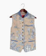 Gilet autrichien toile de Jouy