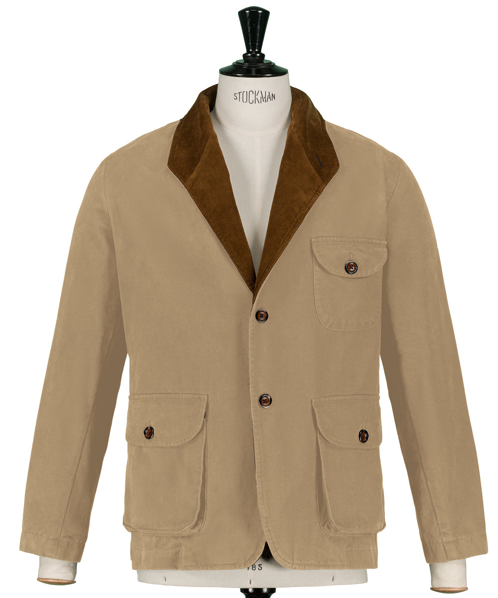 Veste outdoor avec un col téba à revers en velours