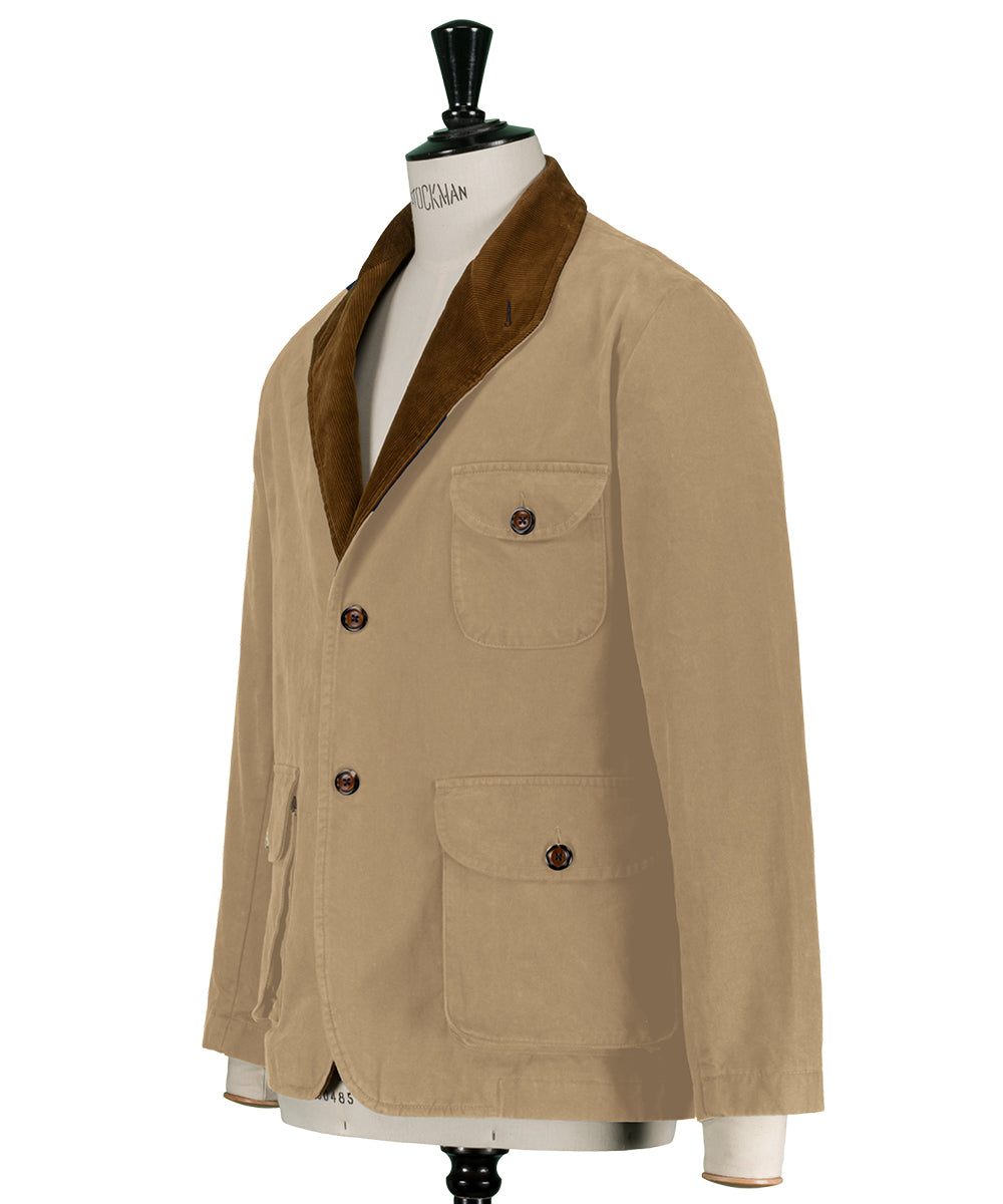Veste outdoor avec un col téba à revers en velours