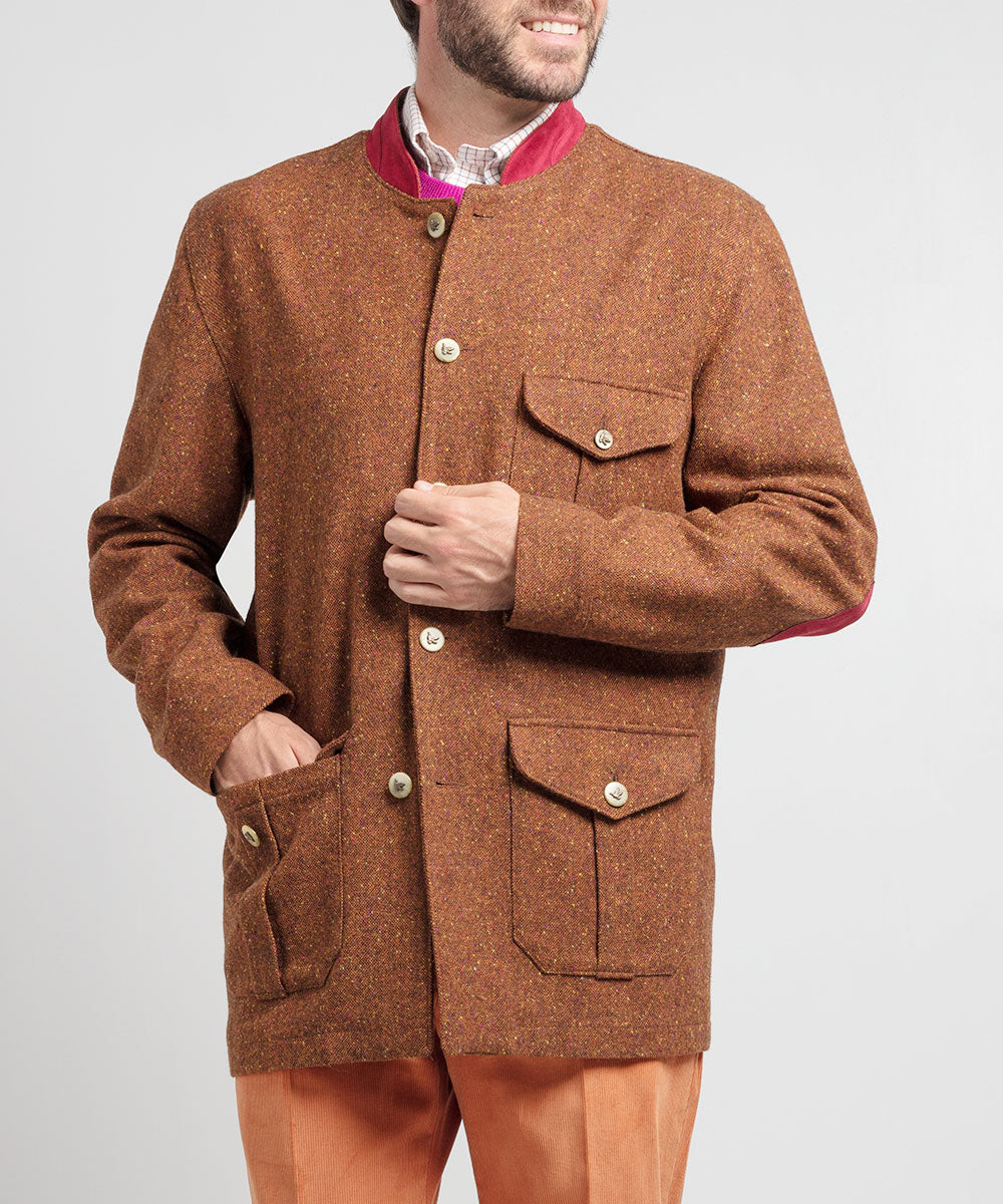 Veste suffolk en donegal marron