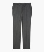 Pantalon en laine rayé gris