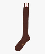 Chaussettes fil d'ecosse longues marron Berteil