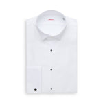 Chemise col cassé popeline blanche