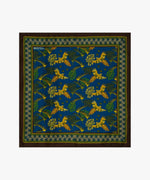 Pochette en soie ara bleu Berteil