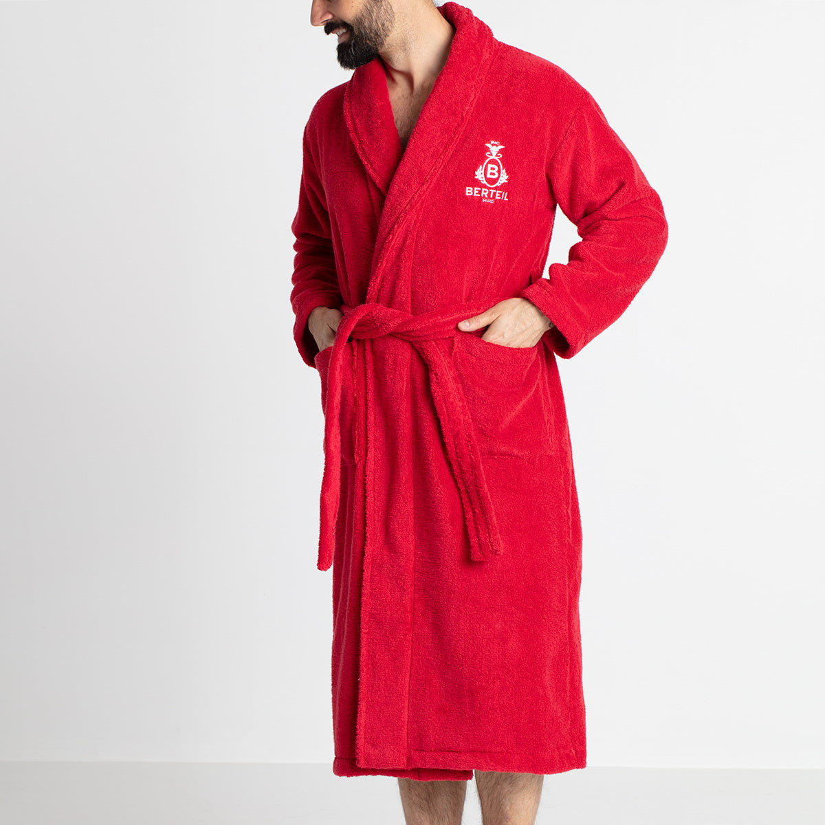 Peignoir de bain rouge Berteil