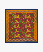Pochette en soie ara bordeaux Berteil