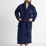 Navy bathrobe